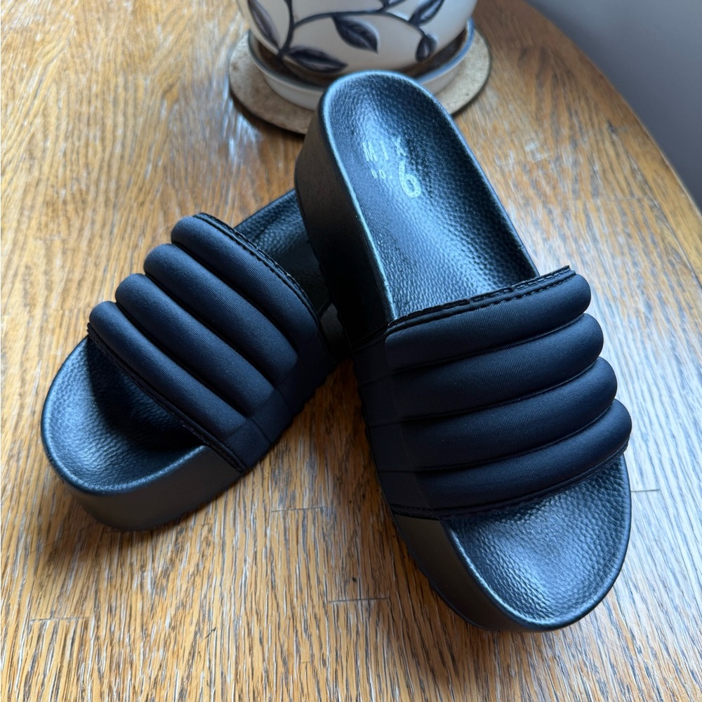 Mix No. 6 Cortlynn Platform Slides 38.5/8 Black - Picture 9 of 14